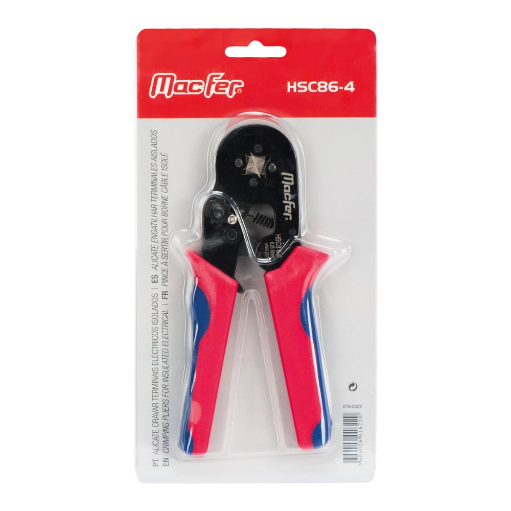 Alicate Cravar Term. Elét. Iso. Macfer HSC8 6-4 0,25~10mm²