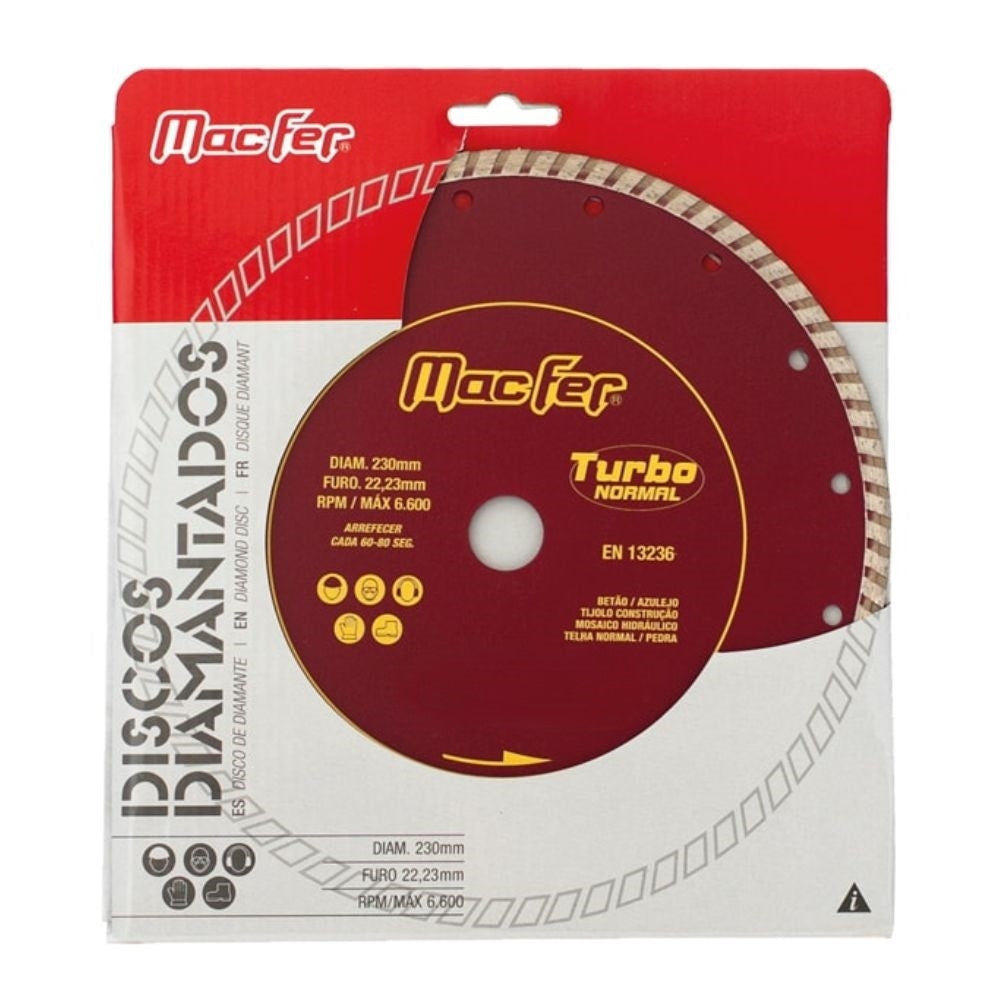 Disco Diamante Macfer Turbo Combi 230mm