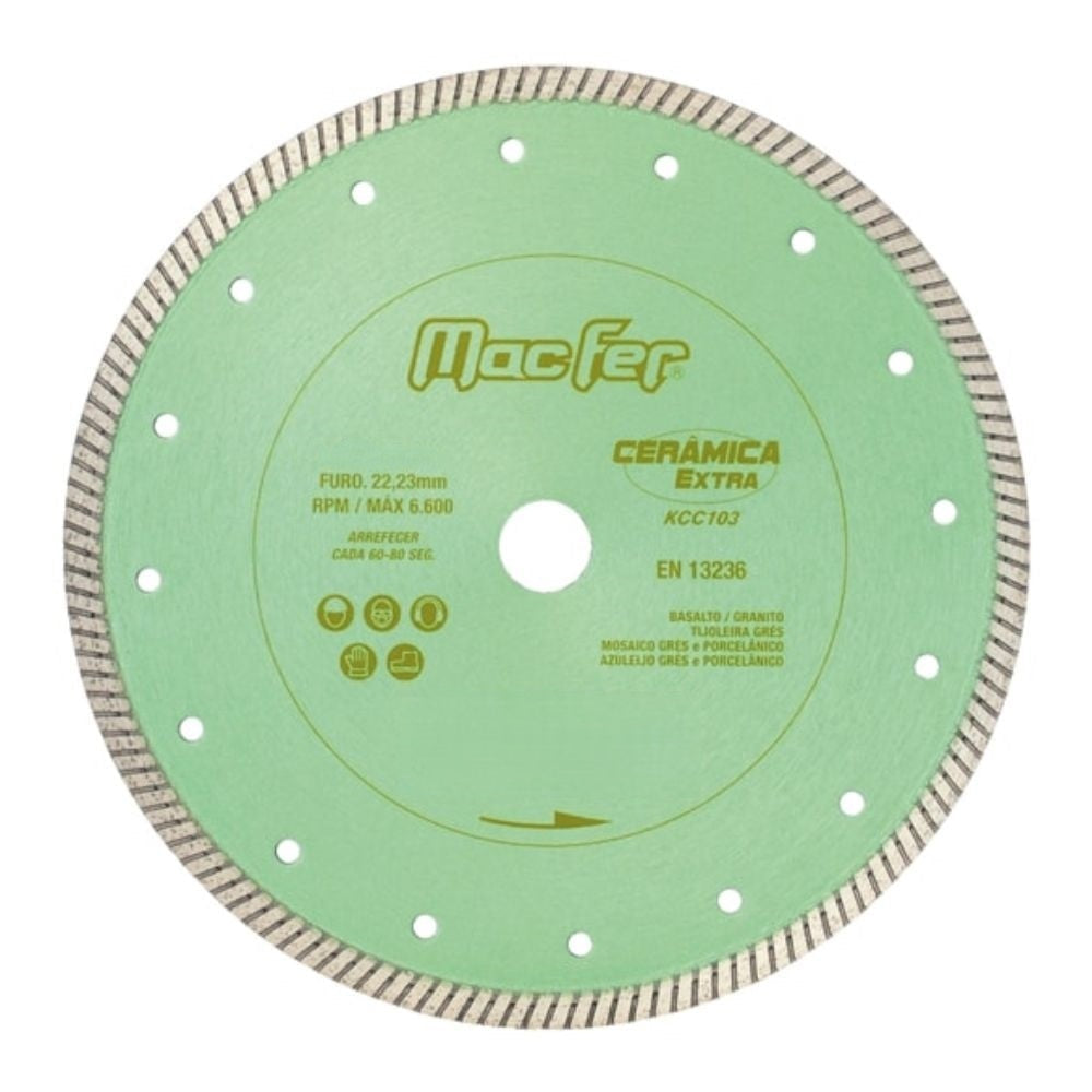 Disco Diamante Macfer Cerâmica Extra KCC103 115mm