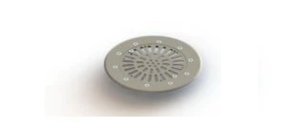 Embelezador em aço inoxidável para skimmers, ralo de fundo e boca de impulsão