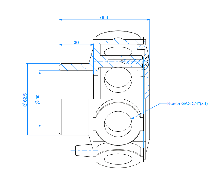 Cabeça coletora PVC