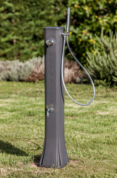 Chuveiro solar preto com lava pés 19 L