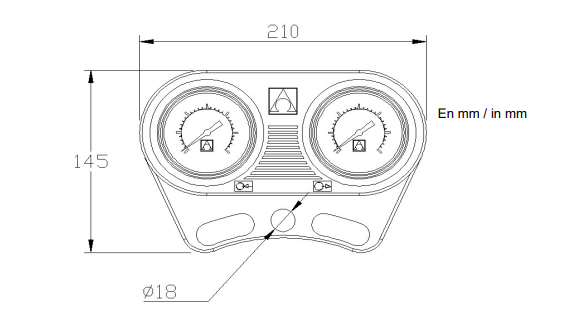Conjunto de painel de manómetros