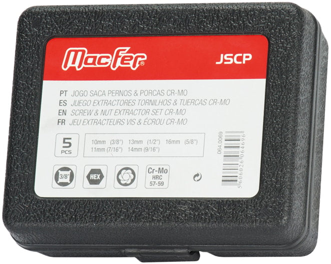 MACFER SACA PERNOS E PORCAS JSCP 10-16MM 5 PCS