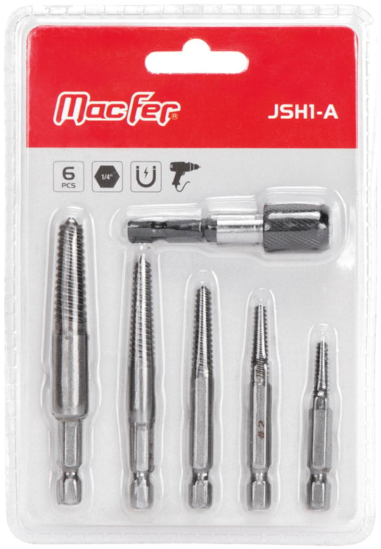 MACFER SACA PERNOS 1/4'''' JSH1-A 3-19MM 6PCS