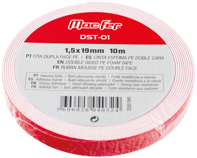 MACFER FITA ADESIVA DUPLA FACE PE 19MM 10MT