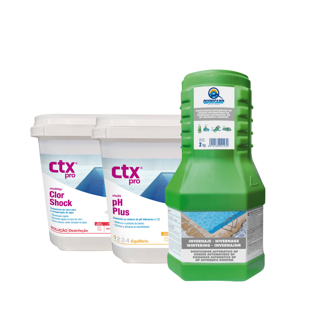 Kit de invernaje para piscinas con tratamiento químico.