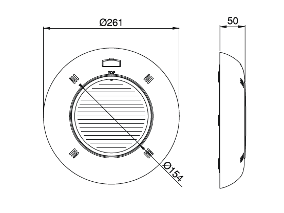 Projetores Planos LED Betão Ecopool