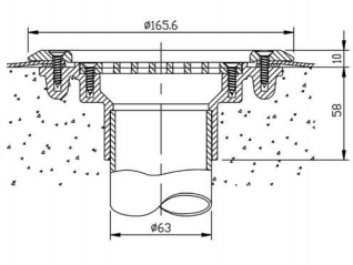 Boca de impulsão Diversas - fundo e parede
