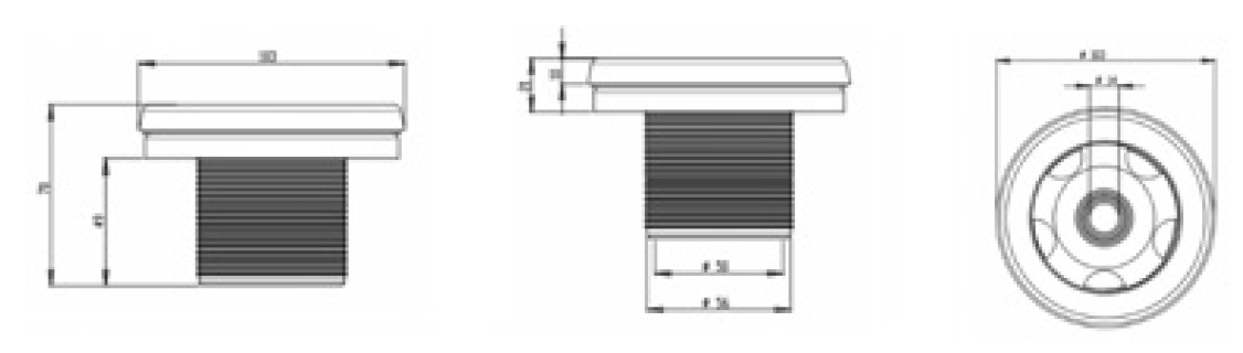 Boca de impulsão orientável ABS Bluezone