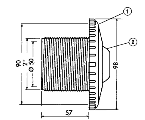 BOCAS DE IMPULSÃO HAY-250-0128 (3304) HAYWARD - recambios