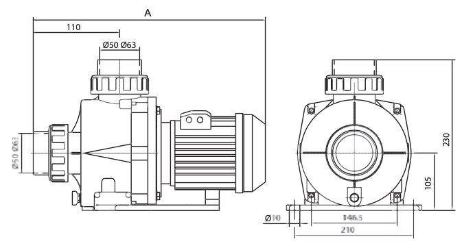 Bomba água para spa e hidromassagem - HCP0900 e HCP1000