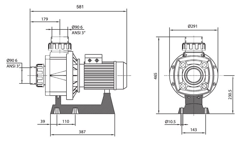 Bomba água para spa e hidromassagem - HCP0900 e HCP1000