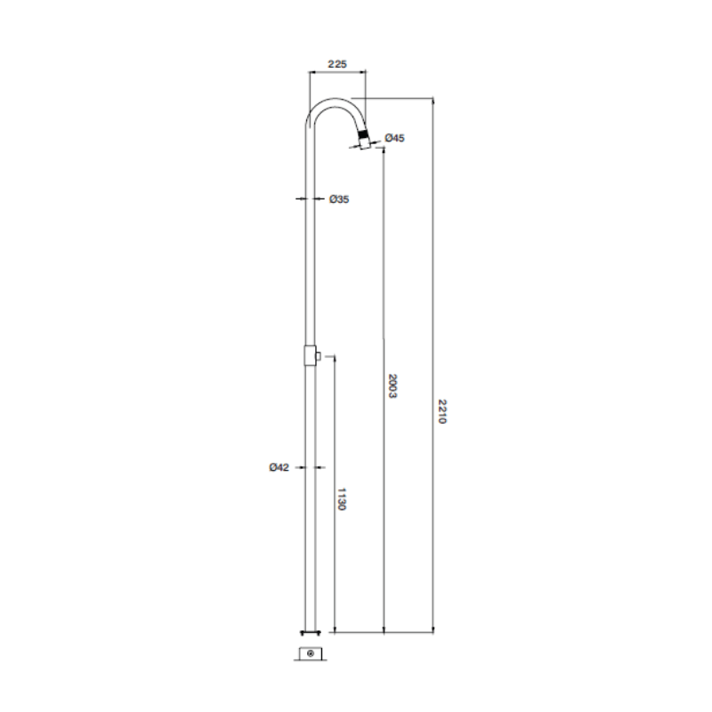 Cabezal de ducha de acero inoxidable de STILTPOOOL