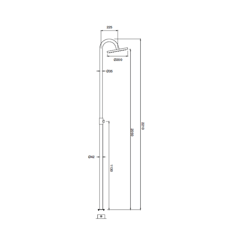 Cabezal de ducha de acero inoxidable de STILTPOOOL