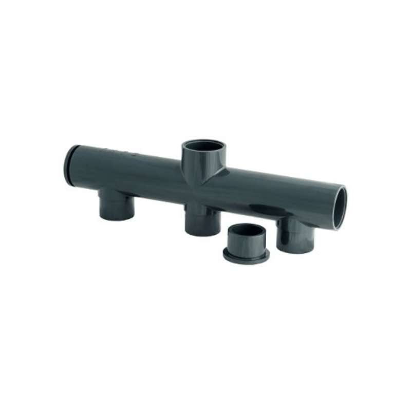 Colector de PVC de 3 vías con collar
