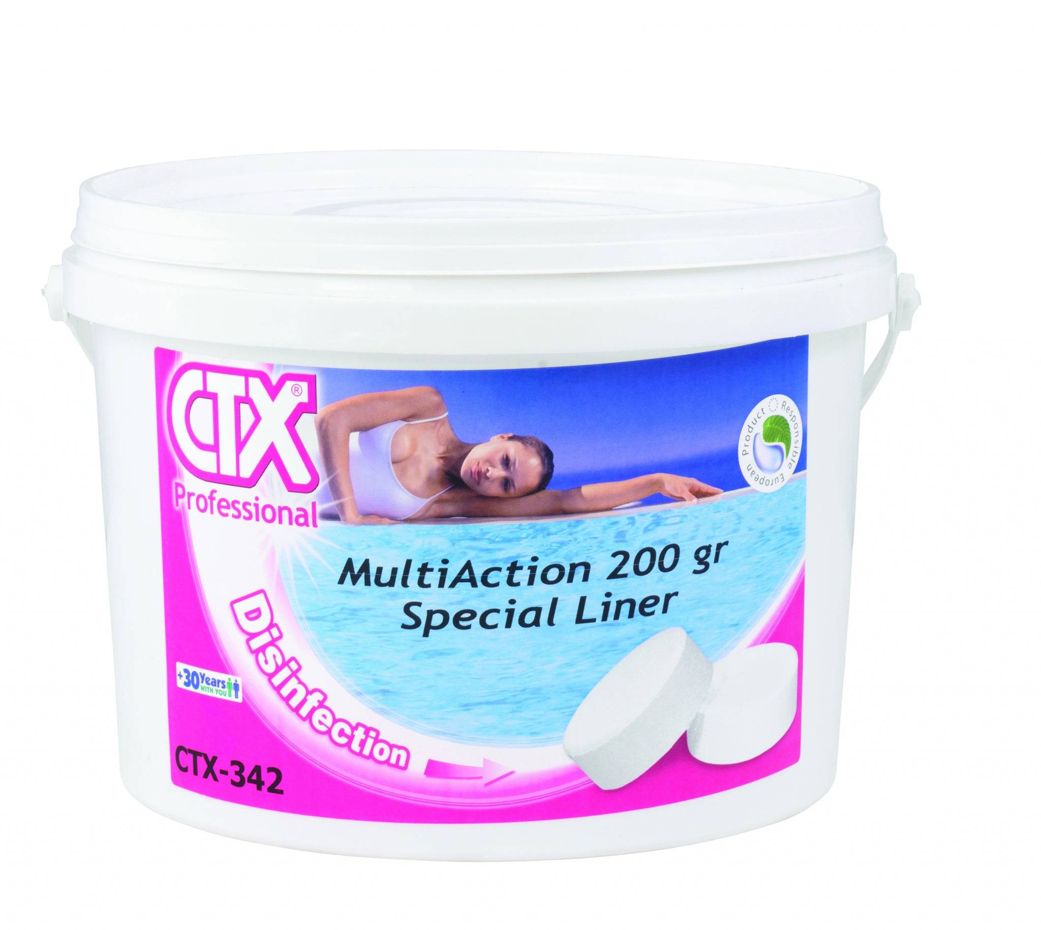 CTX-342 Multiacção Pastilhas 200gr (Especial Liner e fibra-Poliester)