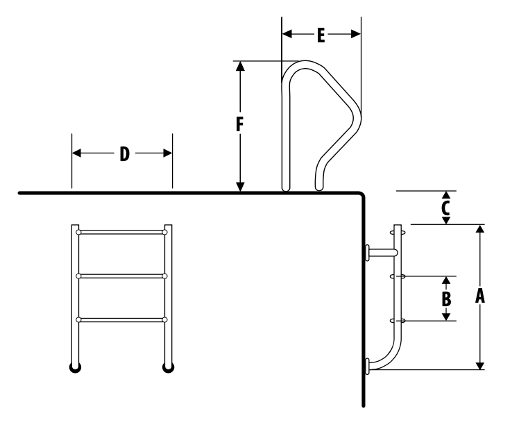 Escada partida + corrimão