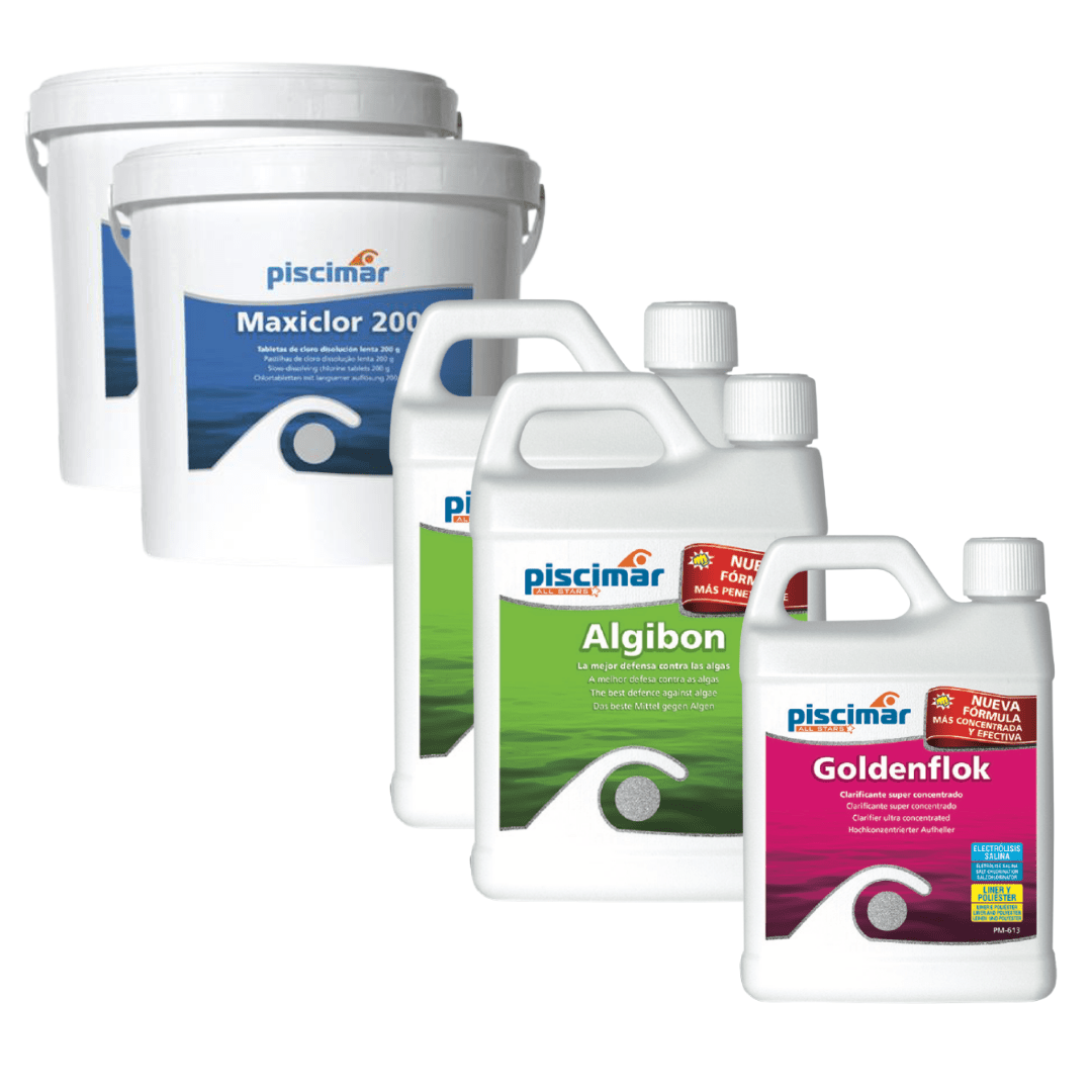 Kit Tabletas de Cloro - Maxiclor 200 + Algibon + Goldenflok