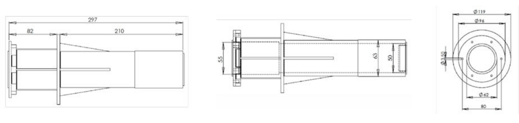Guías de pared roscadas ABS - Liner
