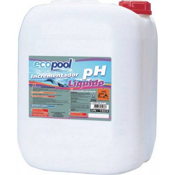 pH+ (pH plus) - Líquido - 25 litros - Dosificación: 3,0 litros --> 100 m³