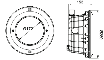 Projetor completo LED Branco - RGB