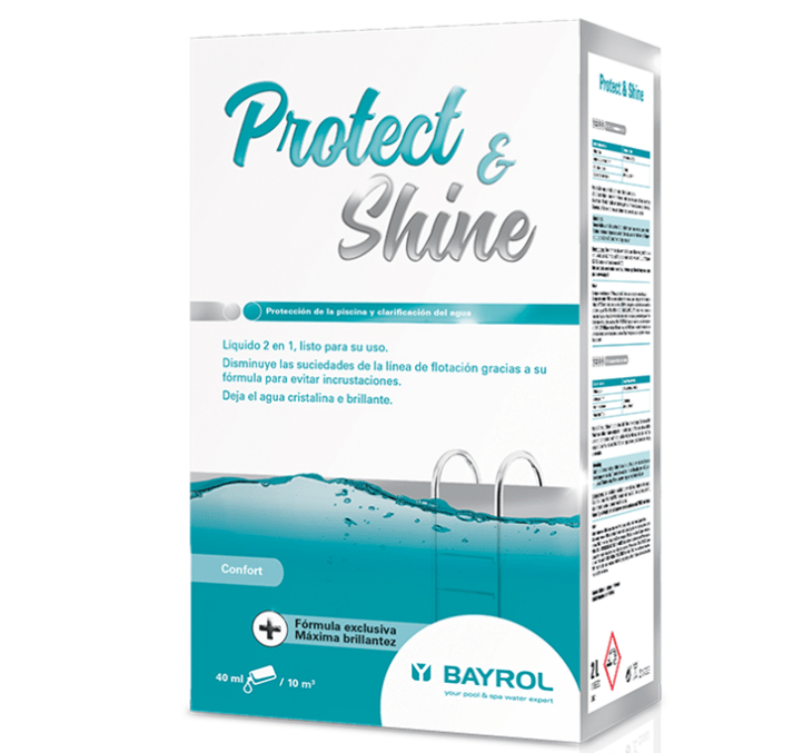 Protector líquido para piscinas y clarificador de agua Protect &amp; Shine