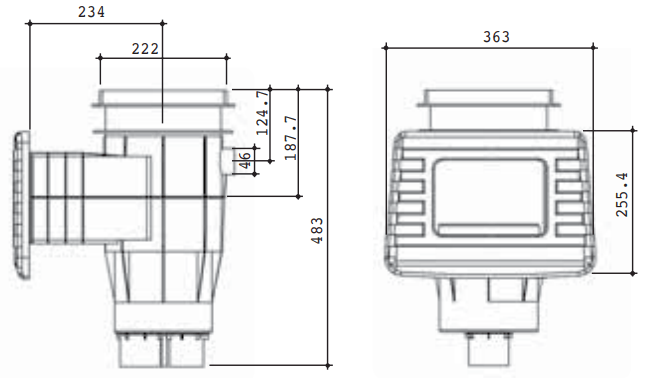 Skimmer ABS 15L DELUXE - betão