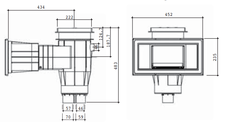 Skimmer ABS 15L DELUXE - betão