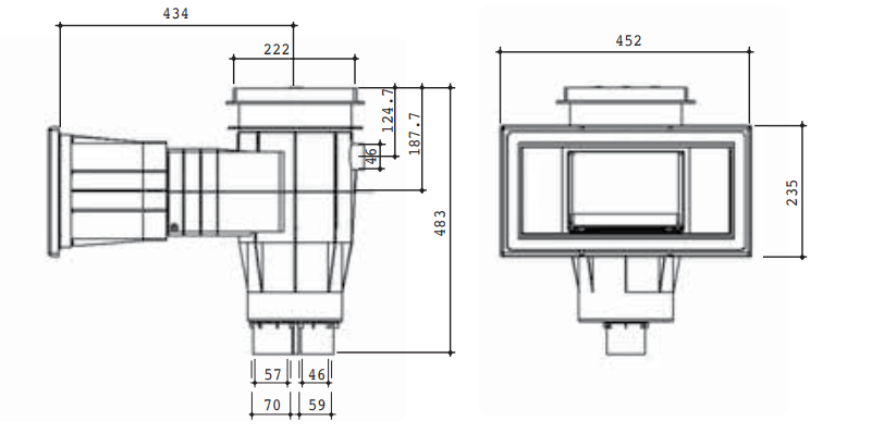 Skimmer ABS 15L DELUXE - Liner