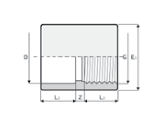 Unión de collar/rosca de PVC PN16 